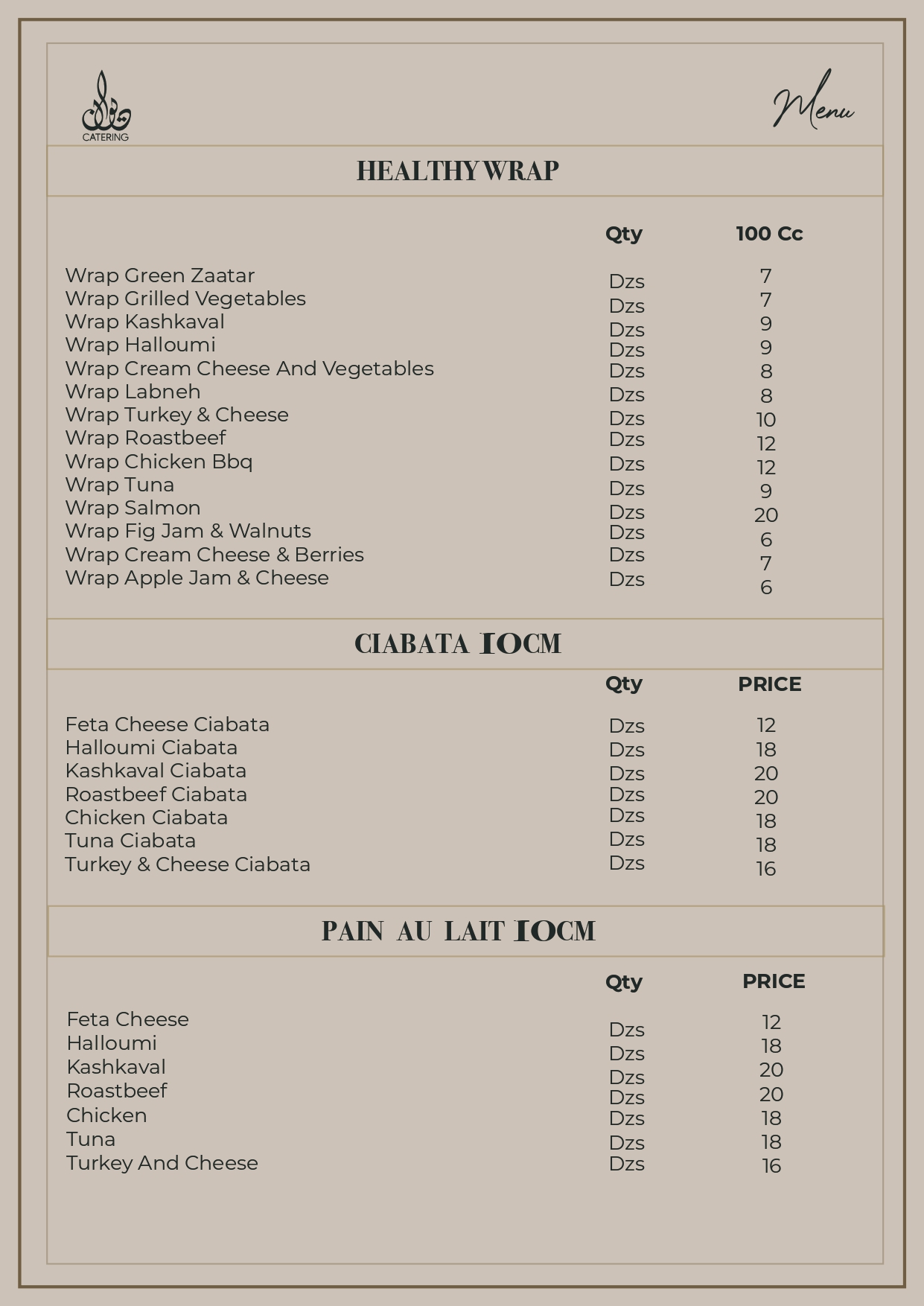 Online Menu — pages 6