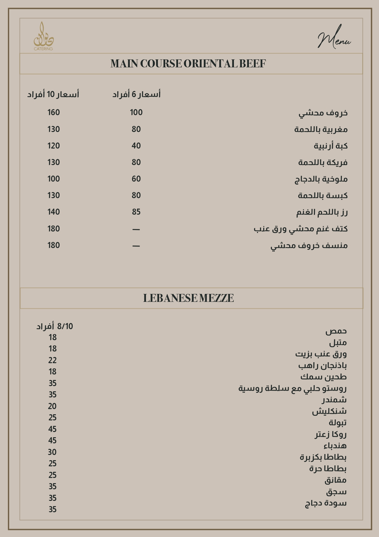 Online Menu — pages 9